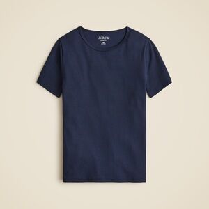 NWT J Crew Womens New perfect-fit Navy blue short-sleeve T-shirt 100% cotton